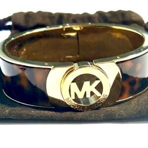 Michael Kors Gold and Brown Bangle Bracelet Turtpise Shell